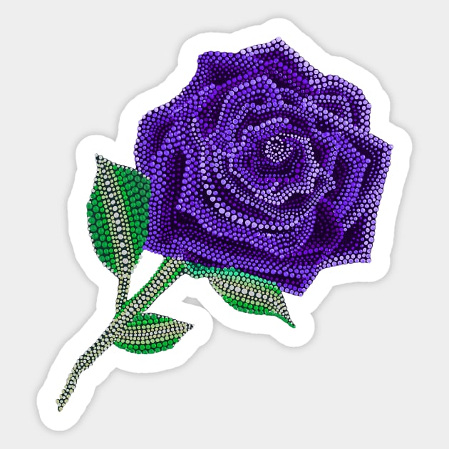 Rose - Violet Sticker by Amy Diener